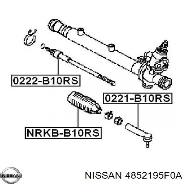 Drążek kierowniczy Nissan/Infiniti 4852195F0A cena, od 17,64 USD