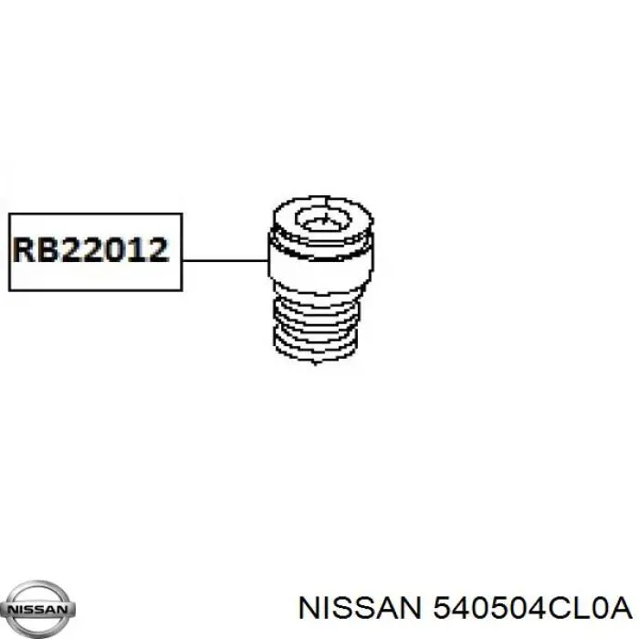 Odbój amortyzatora przedniego Nissan/Infiniti 540504CL0A cena, od 15,27 USD