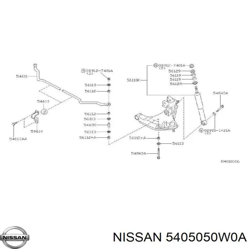 Odbój amortyzatora przedniego Nissan/Infiniti 540500F00A cena, od 13,33 USD
