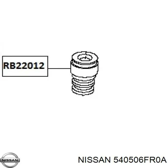 Odbój amortyzatora przedniego Nissan/Infiniti 540506FR0A cena, od 19,00 USD