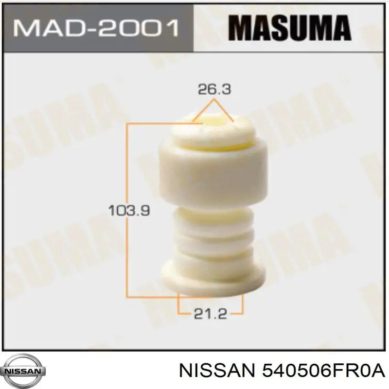 540506FR0A Nissan/Infiniti Odbój amortyzatora przedniego