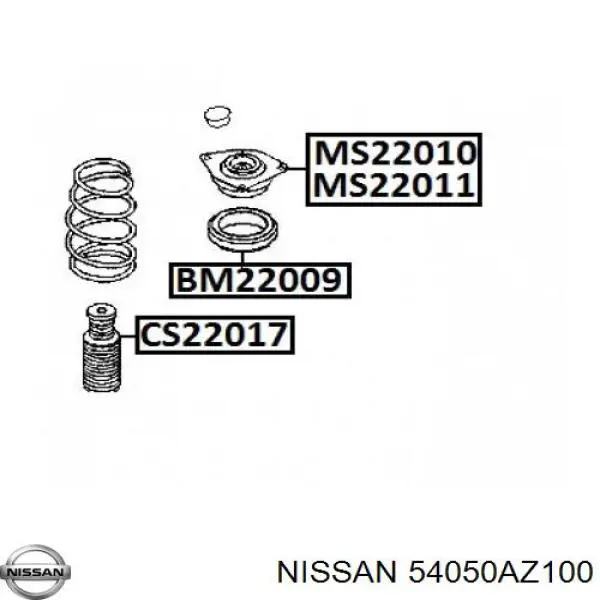 54050AZ100 Nissan/Infiniti Odbój amortyzatora przedniego + osłona