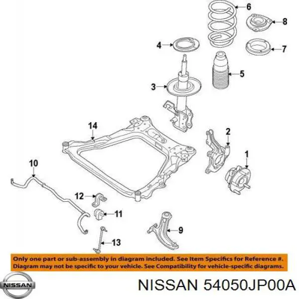 54050JP00A Nissan osłona amortyzatora przedniego