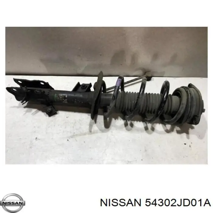 Do koszyka 54302JD01A Nissan/Infiniti Amortyzator przedni prawy