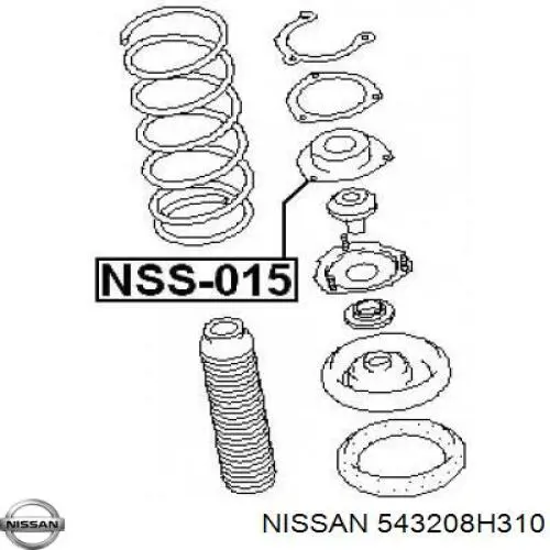 543208H310 Nissan poduszka amortyzatora przedniego