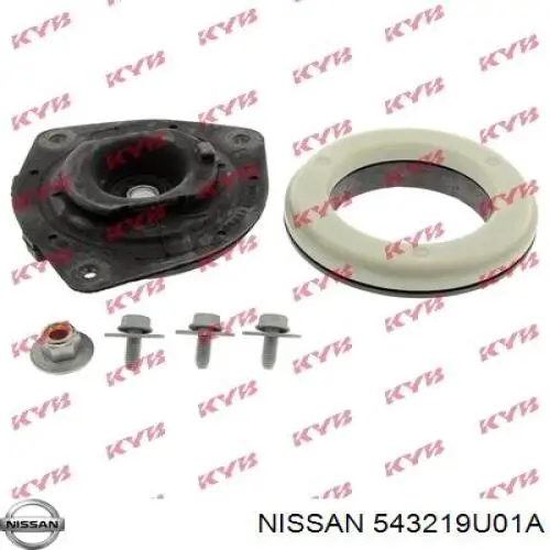 Do koszyka 543219U01A Nissan/Infiniti Podpora amortyzatora przedniego lewego