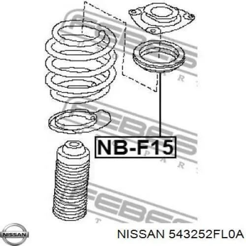 543252FL0A Nissan/Infiniti Łożysko podporowe amortyzatora przedniego
