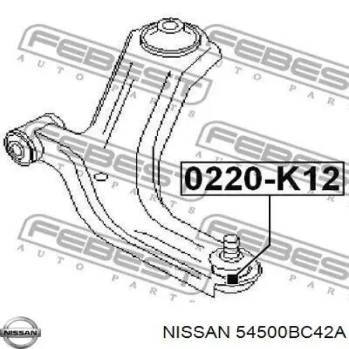 Wahacz zawieszenia przedniego dolny prawy Nissan/Infiniti 54500BC42A cena, od 48,31 USD
