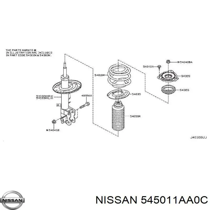 Wahacz zawieszenia przedniego dolny lewy Nissan/Infiniti 545011AA0C cena, od 151,22 USD