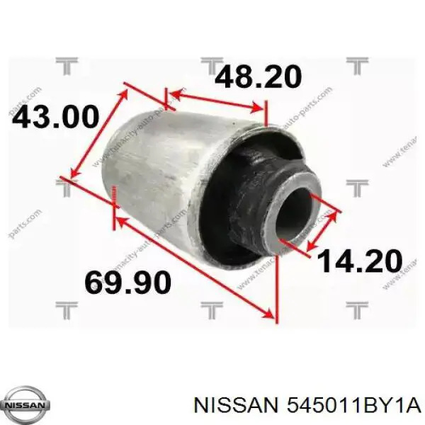 545011BA0A Nissan/Infiniti Wahacz zawieszenia przedniego dolny lewy