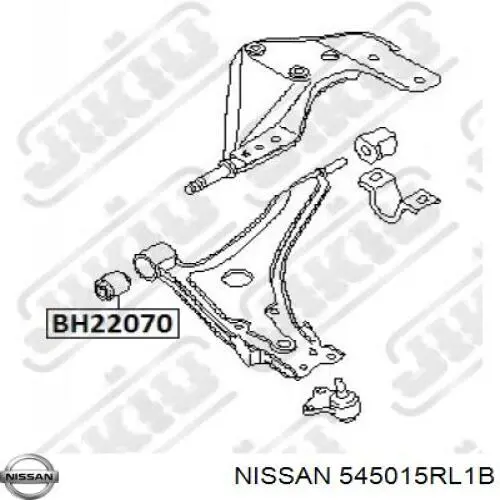 545015RL1B Nissan/Infiniti Wahacz zawieszenia przedniego dolny lewy