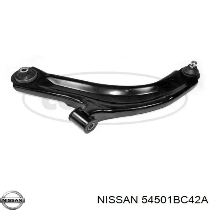 Do koszyka 54501BC42A Nissan/Infiniti Wahacz zawieszenia przedniego dolny lewy