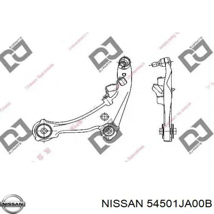 Wahacz zawieszenia przedniego dolny lewy 54501JA00B Nissan/Infiniti