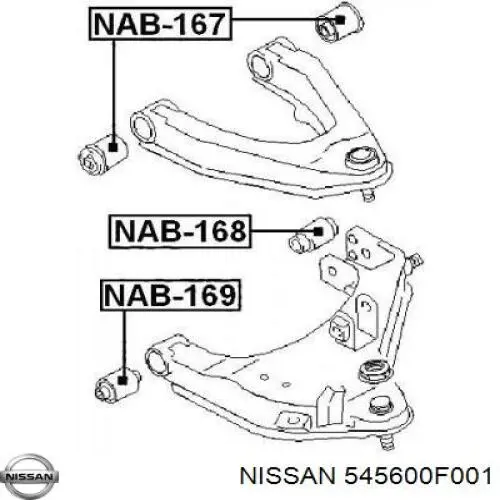 Silentblock przedniego wahacza dolnego Nissan/Infiniti 545600F001 cena, od 45,14 USD
