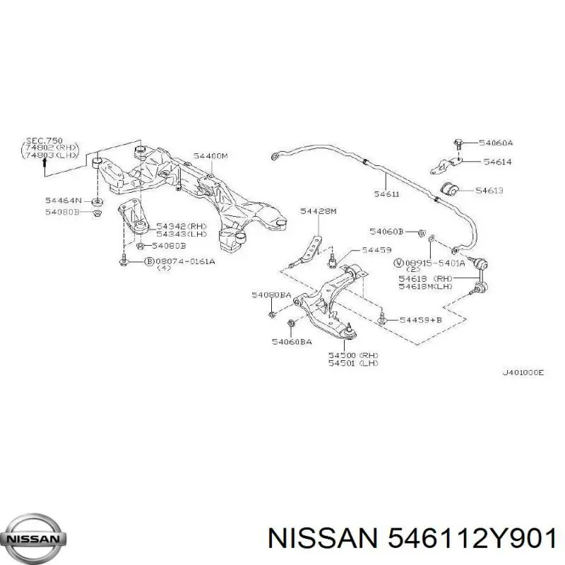 Stabilizator przedni Nissan Maxima sedana (A33) (2000 - 2006) cena, od 202,15 USD