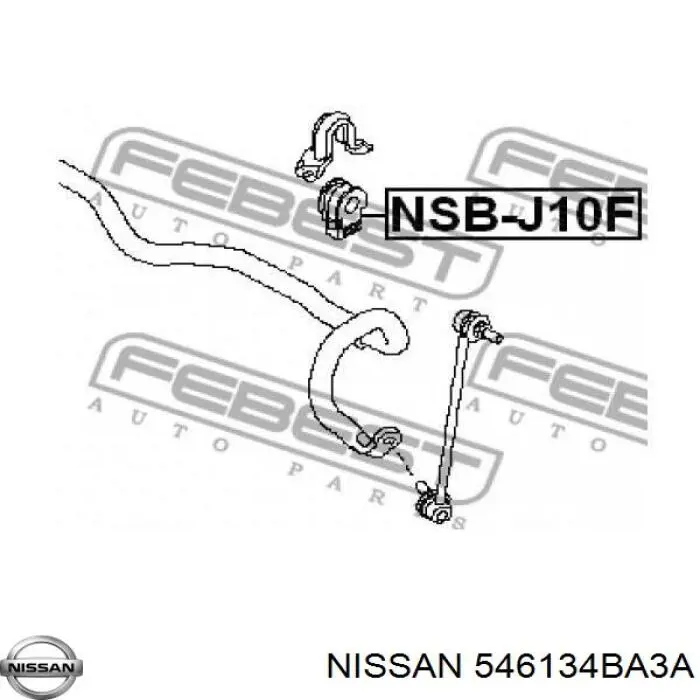Tuleja stabilizatora przedniego Nissan/Infiniti 546134BA3A cena, od 7,80 USD