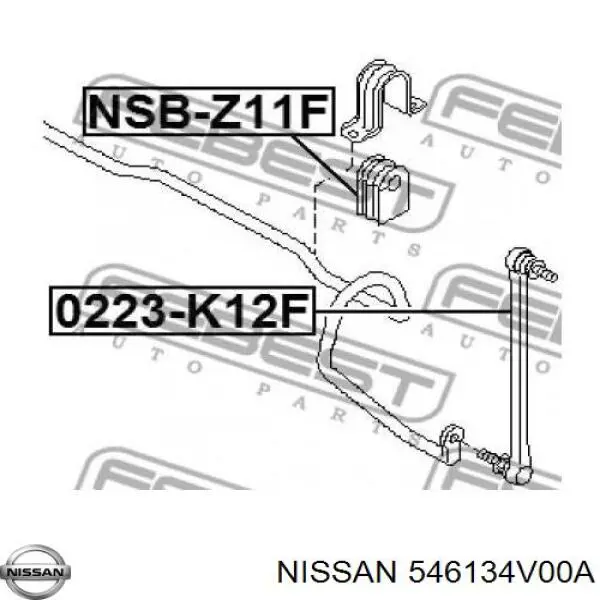 546134V00A Nissan/Infiniti Tuleja stabilizatora przedniego