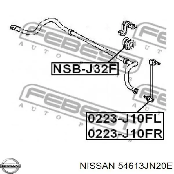 Tuleja stabilizatora przedniego Nissan/Infiniti 54613JN20E cena, od 9,99 USD