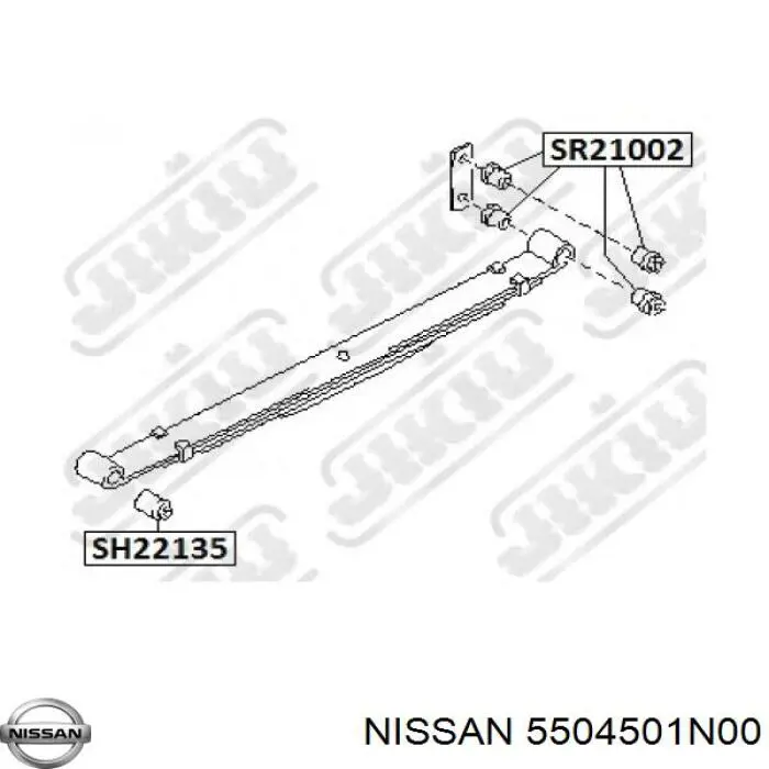 5504501N00 Nissan/Infiniti Silentblock tylnego resoru tylny