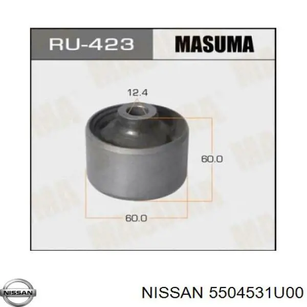 Silentblock tylnej belki 5504531U00 Nissan/Infiniti