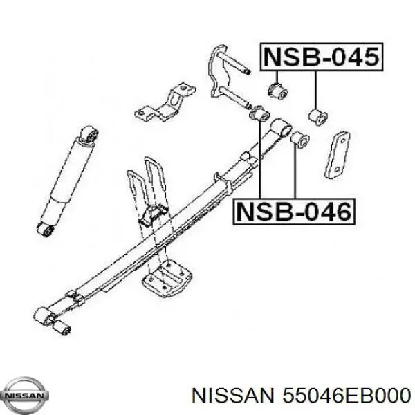 Do koszyka 55046EB000 Nissan/Infiniti Silenntblock ucha resoru