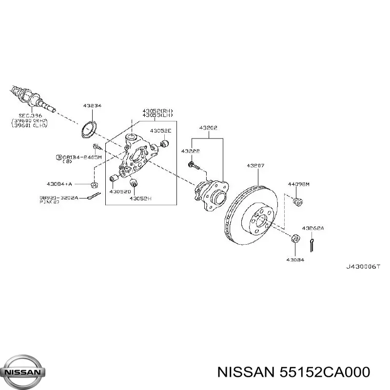 Silentblock czopu tylnego Nissan/Infiniti 55152CA000 cena, od 11,15 USD