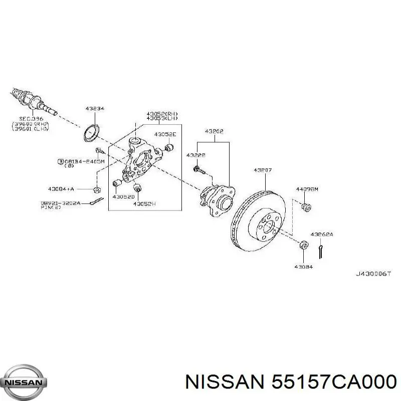 Silentblock czopu tylnego Nissan/Infiniti 55157CA000 cena, od 13,38 USD