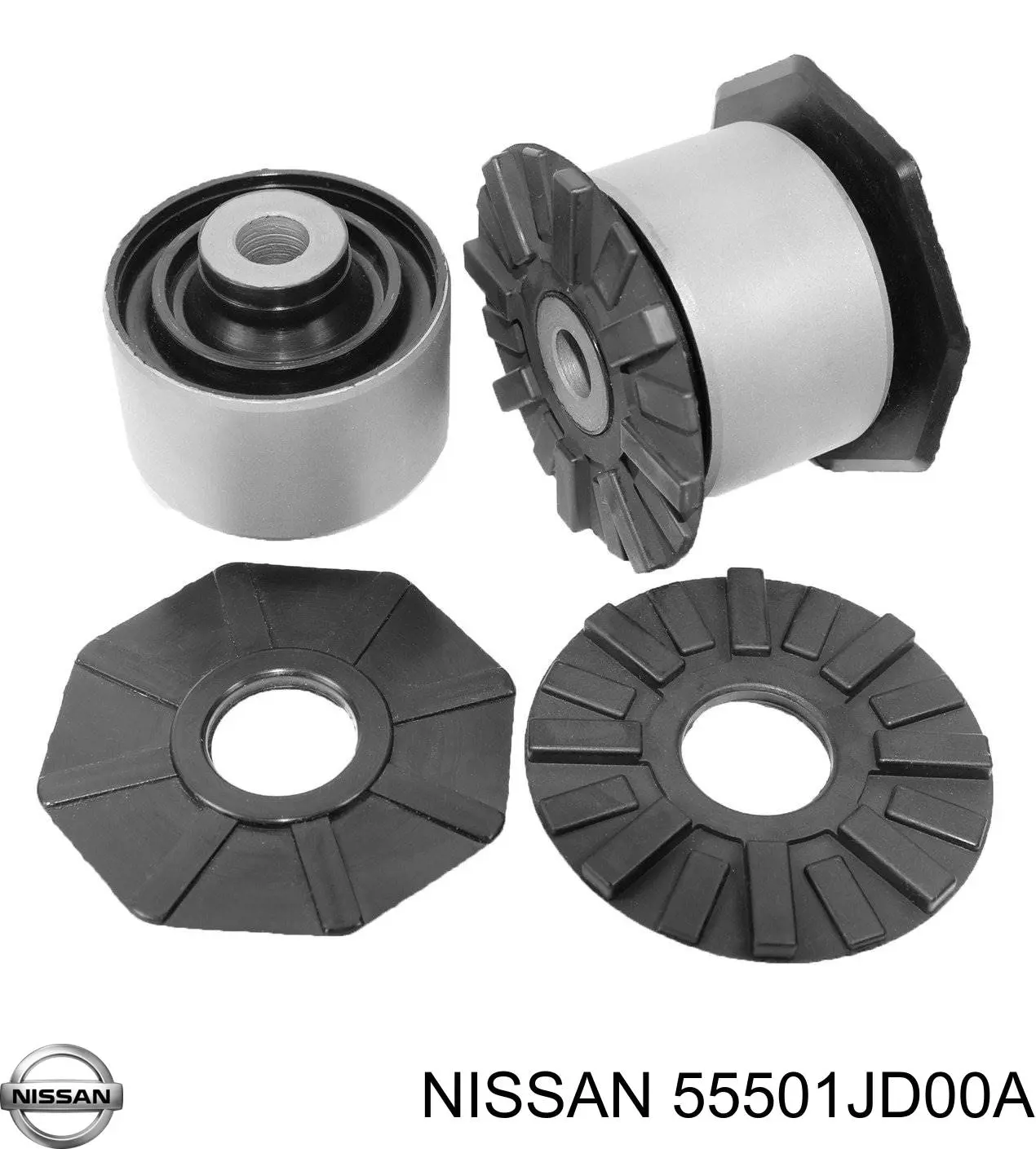 Do koszyka 55501JG02B Nissan/Infiniti Wahacz (drążek) zawieszenia tylnego podłużny dolny prawy