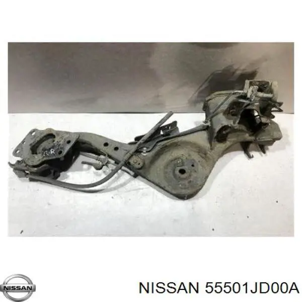 Do koszyka 55501JD00A Nissan/Infiniti Wahacz (drążek) zawieszenia tylnego podłużny dolny prawy