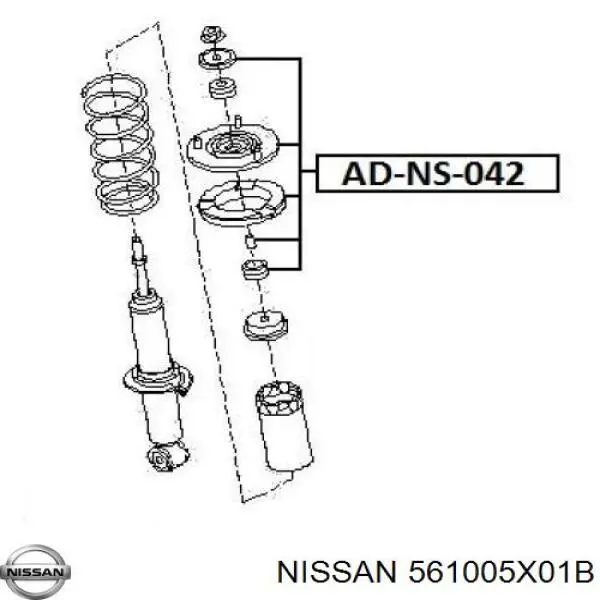 Do koszyka 561005X01B Nissan/Infiniti Amortyzator przedni