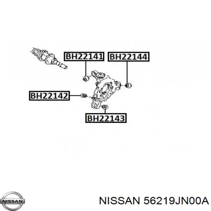 56219JN00A Nissan/Infiniti Silentblock czopu tylnego