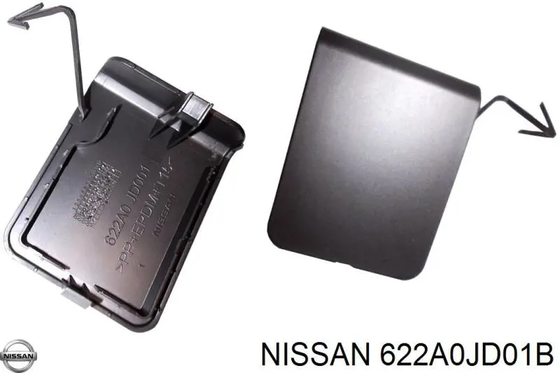 622A0JD01B Nissan/Infiniti Zaślepka haku holowniczego zderzaka przednia