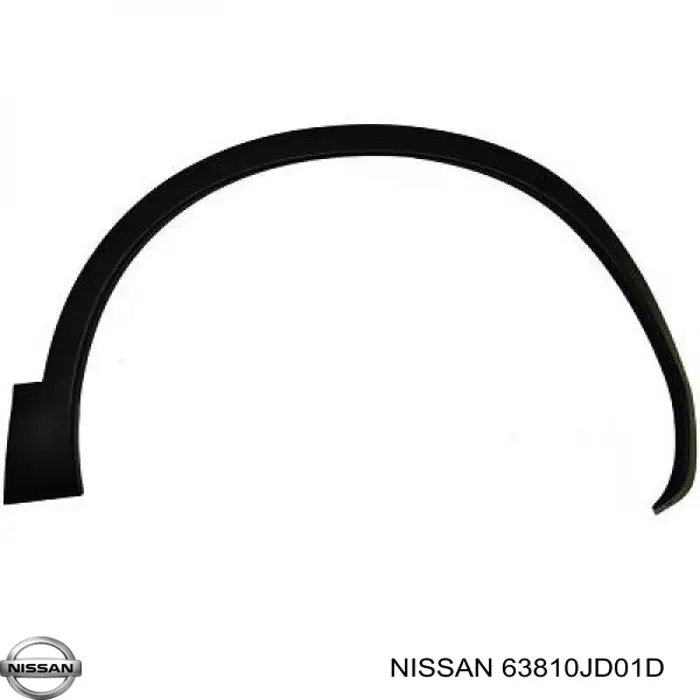 Poszerzenie (nakładka) reperaturki błotnika przedniego prawy Nissan/Infiniti 63810JD01D cena, od 71,51 USD