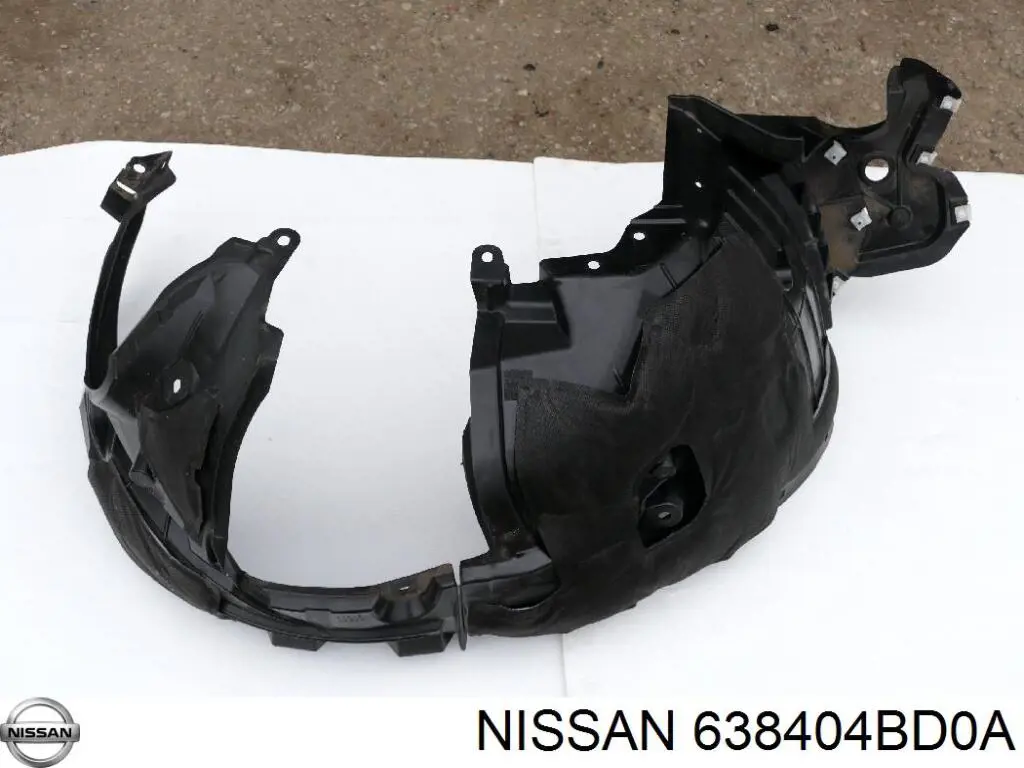 Do koszyka 638424CB1A Nissan/Infiniti Nadkole błotnika przedniego prawe
