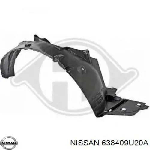Nadkole błotnika przedniego prawe Nissan/Infiniti 638409U20A cena, od 24,95 USD