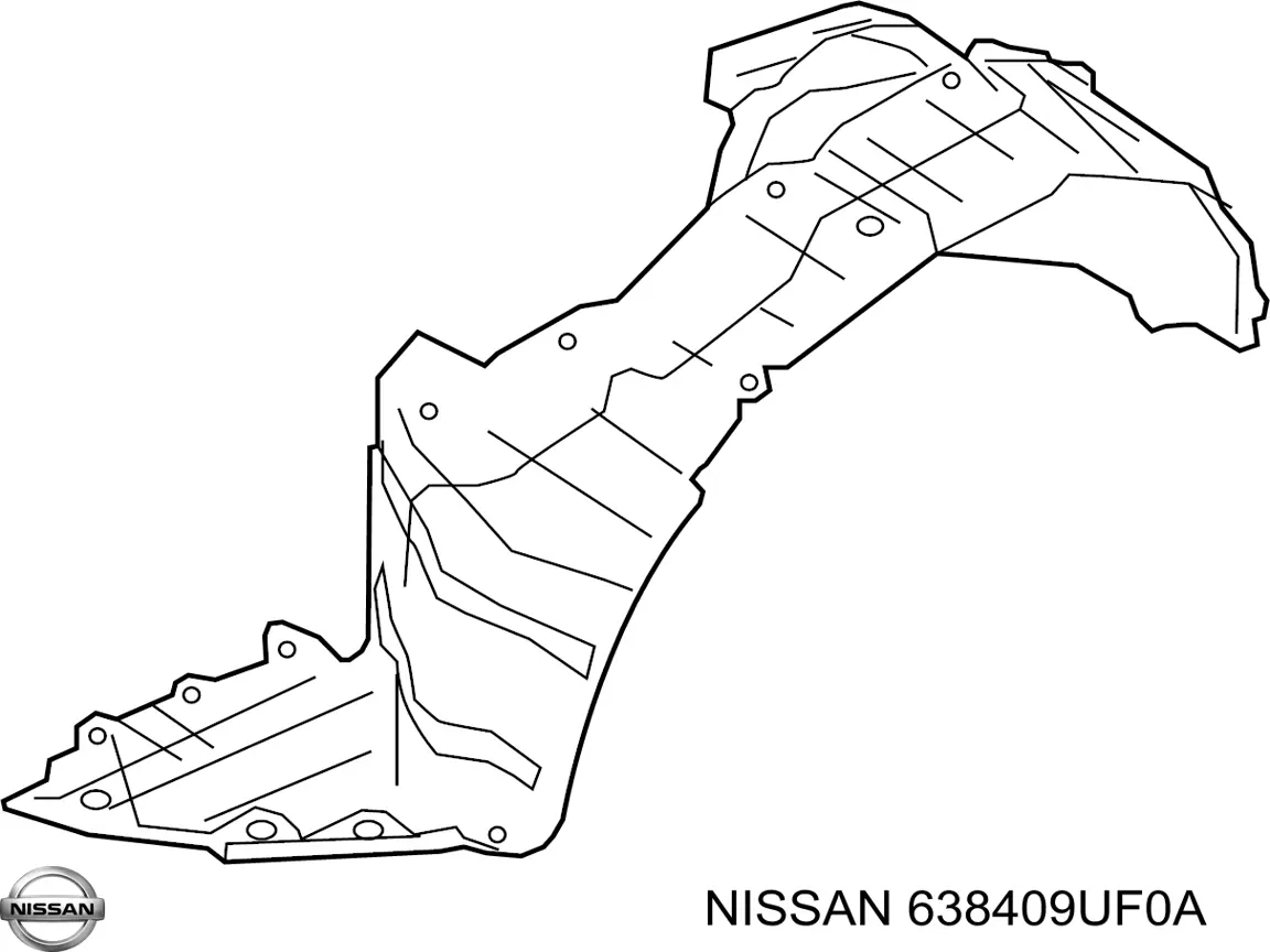 638409UF0A Nissan/Infiniti Nadkole błotnika przedniego prawe