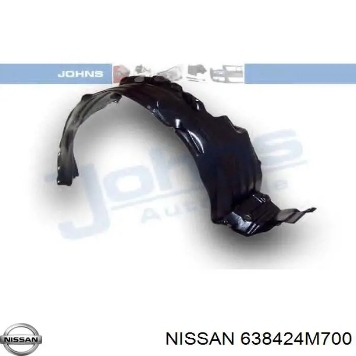 Nadkole błotnika przedniego prawe Nissan/Infiniti 638424M700 cena, od 14,96 USD
