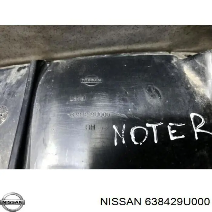Do koszyka 638429U000 Nissan/Infiniti Nadkole błotnika przedniego prawe