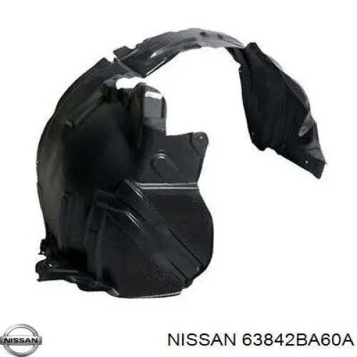 Nadkole błotnika przedniego prawe Nissan/Infiniti 63842BA60A cena, od 38,37 USD