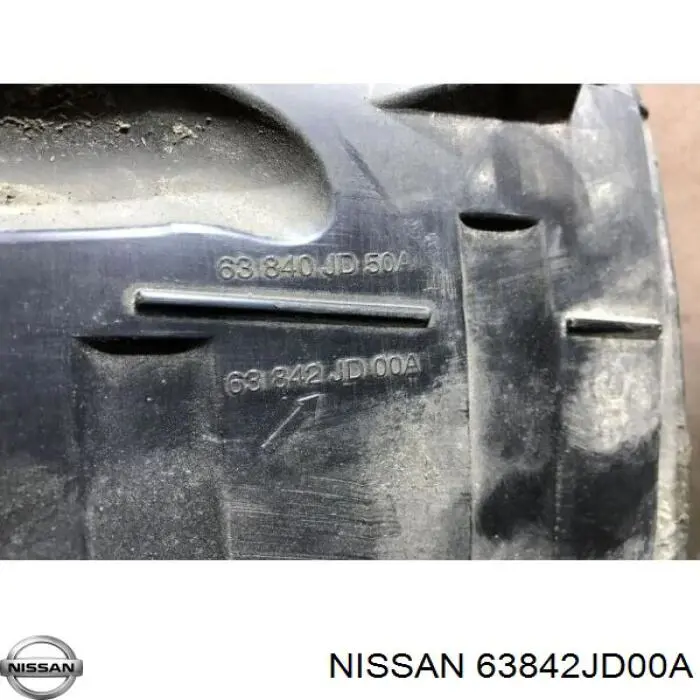 Do koszyka 63842JD00A Nissan/Infiniti Nadkole błotnika przedniego prawe