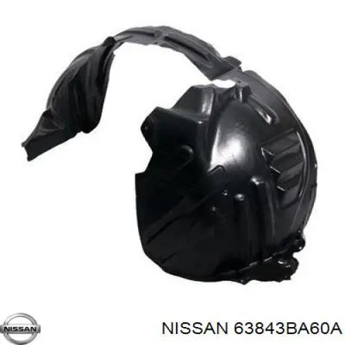 Nadkole błotnika przedniego lewe Nissan/Infiniti 63843BA60A cena, od 25,02 USD