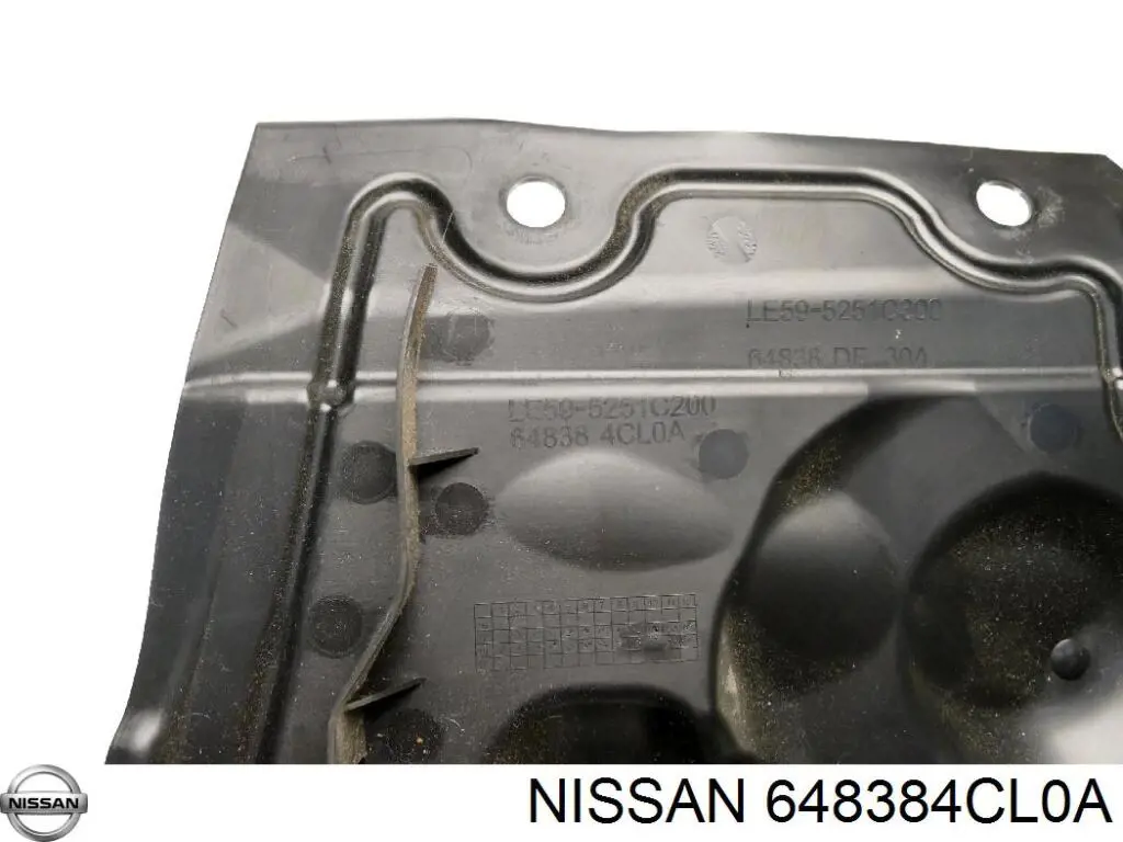 Osłona silnika prawa Nissan/Infiniti 648384CL0A cena, od 47,06 USD