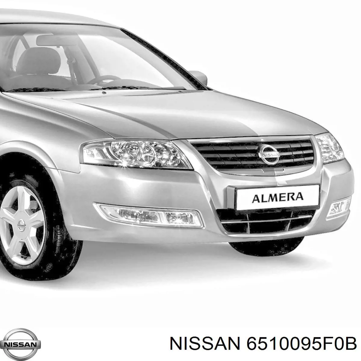 Do koszyka 6510095F0B Nissan/Infiniti Maska silnika
