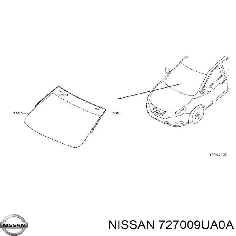 727009UA0A Nissan/Infiniti Szyba przednia