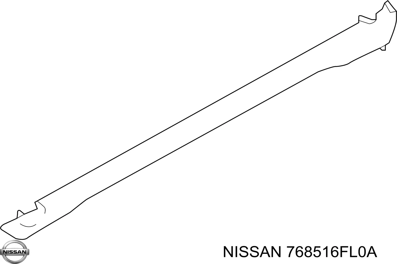 Nakładka (listwa ochronna) na próg zewnętrzna lewa Nissan Rogue (T32U)