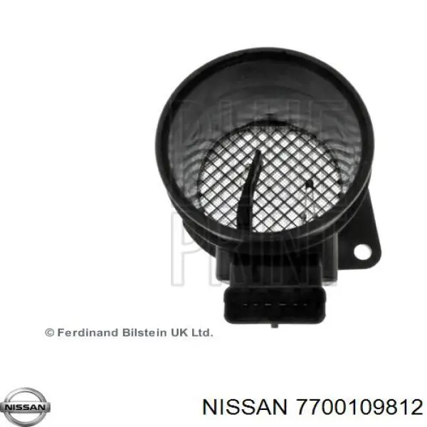 Czujnik przepływu powietrza, przepływomierz powietrza M.A.F. 7700109812 Nissan/Infiniti