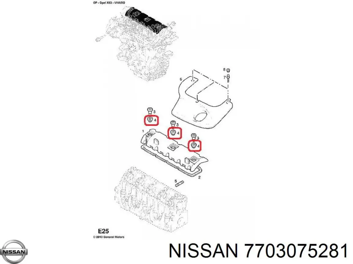 Zaślepka głowicy cylindrów/bloku cylindrów Nissan/Infiniti 7703075281 cena, od 4,08 USD