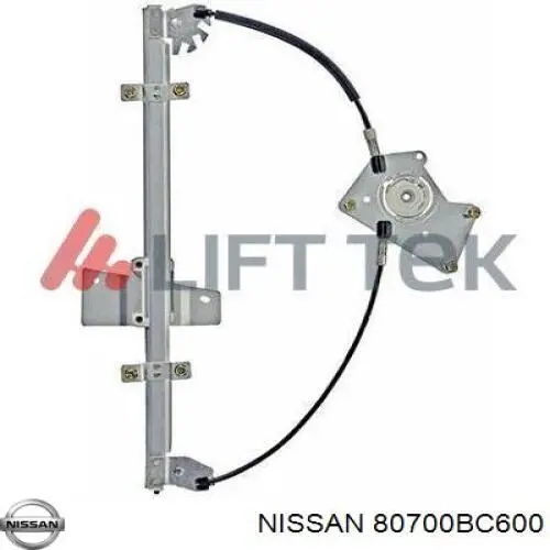 80700BC600 Nissan/Infiniti Mechanizm podnoszenia szyby drzwi przednich prawych