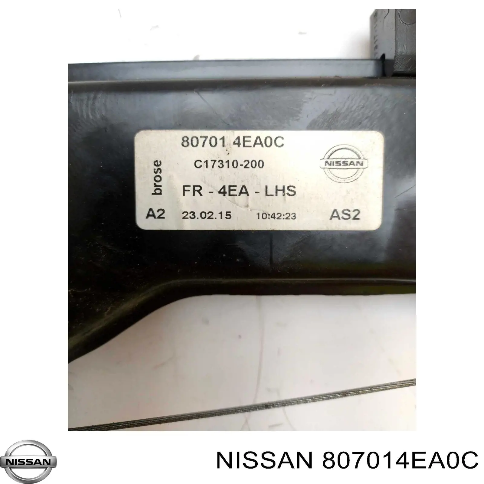 Mechanizm podnoszenia szyby drzwi przednich lewych do Nissan Qashqai II J11