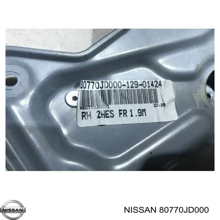 Mechanizm podnoszenia szyby drzwi przednich prawych Nissan/Infiniti 80770JD000 cena, od 117,48 USD